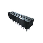 Samtec CES Series Straight Through Hole Mount PCB Socket, 10-Contact, 2-Row, 2.54mm Pitch, Solder Termination