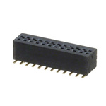 Samtec MLE Series Straight Through Hole Mount PCB Socket, 24-Contact, 2-Row, 1mm Pitch