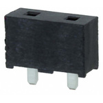 Samtec PSS Series Straight Through Hole Mount PCB Socket, 2-Contact, 1-Row, 6.35mm Pitch, Solder Termination