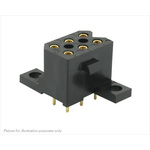 Souriau SMS Series Straight PCB Mount PCB Socket, 6-Contact, 2-Row, 5.08mm Pitch, Solder Termination