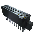 Samtec SFM Series Straight Through Hole Mount PCB Socket, 80-Contact, 2-Row, 1.27mm Pitch, Solder Termination