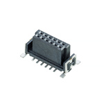 HARWIN M55-600 Series Vertical Surface Mount PCB Connector, 12-Contact, 2-Row, 1.27mm Pitch, Solder Termination