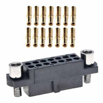 HARWIN M80-480 Series Straight Cable Mount PCB Connector, 6-Contact, 2-Row, 2mm Pitch, Crimp Termination