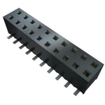 Samtec SSM Series PCB Socket, 6-Contact, 2-Row, 2.54mm Pitch