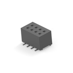 TE Connectivity 1MM-R Series Vertical Board Mount PCB Socket, 8-Contact, 2-Row, 1mm Pitch, Surface Mount Termination