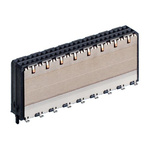 ERNI MicroSpeed Series Straight Surface Mount PCB Socket, 50-Contact, 2-Row, 1mm Pitch, Solder Termination