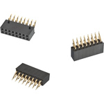 Wurth Elektronik WR-PHD Series Right Angle Through Hole Mount PCB Socket, 16-Contact, 2-Row, 2.54mm Pitch, SMT