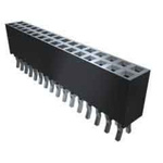 Samtec SSQ Series Straight Through Hole Mount PCB Socket, 10-Contact, 1-Row, 2.54mm Pitch, Solder Termination