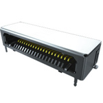 Samtec FCS8 Series Straight Through Hole Mount PCB Socket, 20-Contact, 1-Row, 0.8mm Pitch, Press-In Termination