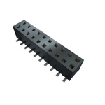 Samtec MMS Series Straight Through Hole Mount PCB Socket, 10-Contact, 1-Row, 2mm Pitch, Solder Termination