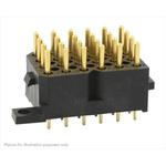 Souriau SMS Series Straight PCB Mount PCB Socket, 24-Contact, 6-Row, 5.08mm Pitch, Solder Termination