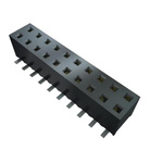 Samtec MMS Series Vertical Surface Mount PCB Socket, 20-Contact, 2-Row, 2mm Pitch, Through Hole Termination