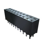 Samtec SQW Series Straight Through Hole Mount PCB Socket, 40-Contact, 2-Row, 2mm Pitch, Solder Termination
