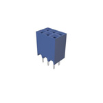 Amphenol ICC Surface Mount PCB Socket, 6-Contact, 2-Row, 2.54mm Pitch