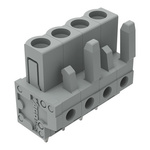 Wago 232 Series Straight PCB Mount PCB Header, 4-Contact, 1-Row, 5mm Pitch, Solder Termination