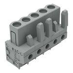 Wago 232 Series Straight PCB Mount PCB Header, 5-Contact, 1-Row, 5mm Pitch, Solder Termination