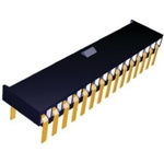 TE Connectivity AMPMODU MOD II Series Right Angle Through Hole Mount PCB Socket, 32-Contact, 2-Row, 2.54mm Pitch,