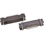 Hirose FX15 Series Right Angle Surface Mount PCB Socket, 21-Contact, 1-Row, 0.5mm Pitch, Solder Termination
