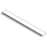 Samtec BCS Series Straight Through Hole Mount PCB Socket, 30-Contact, 1-Row, 2.54mm Pitch, Solder Termination