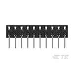 TE Connectivity AMPMODU Series Straight Through Hole Mount PCB Socket, 20-Contact, 2-Row, 2mm Pitch, Solder Termination