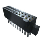 Samtec SFM Series Straight Surface Mount PCB Socket, 10-Contact, 2-Row, 1.27mm Pitch, Through Hole Termination