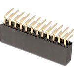 Wurth Elektronik WR-PHD Series Right Angle Through Hole Mount PCB Socket, 16-Contact, 2-Row, 2.54mm Pitch, Solder