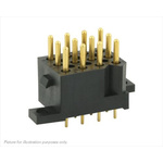 Souriau SMS Series Straight PCB Mount PCB Socket, 12-Contact, 4-Row, 5.08mm Pitch, Solder Termination