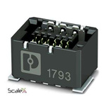 Phoenix Contact FP 0.8 Series Straight Surface Mount PCB Socket, 20-Contact, 1-Row, 0.8mm Pitch, Solder Termination