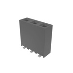 Amphenol ICC Surface Mount PCB Socket, 3-Contact, 1-Row, 2.54mm Pitch