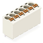Wago 2092 Series Straight Push-In PCB Connector, 7-Contact, 1-Row, 5mm Pitch, Solder Termination