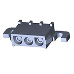 TE Connectivity Universal MATE-N-LOK Series Right Angle Through Hole Mount PCB Socket, 3-Contact, 1-Row, 6.35mm Pitch,