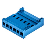 TE Connectivity, AMPMODU HE13/HE14 Female Connector Housing, 2.54mm Pitch, 6 Way, 1 Row