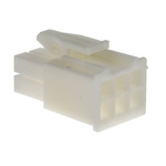 TE Connectivity, Mini-Universal MATE-N-LOK Male Connector Housing, 4.2mm Pitch, 6 Way, 2 Row