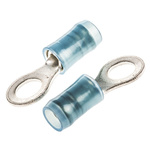 TE Connectivity, PIDG Insulated Ring Terminal, M5 Stud Size, 1mm² to 2.6mm² Wire Size, Blue