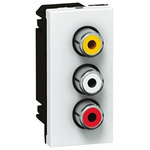 Legrand Single Gang 3 Way Female RCA Faceplate