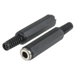 RS PRO Jack Connector 6.35 mm Cable Mount Stereo Socket, 3Pole