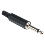 RS PRO Jack Connector 6.35 mm Cable Mount Mono Plug, 2Pole