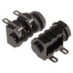RS PRO Jack Connector 6.35 mm Panel Mount Mono Socket, 2Pole