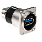 Neutrik USB 3.0 Feedthrough Gender Changer for use with USB 3.0 Connectors