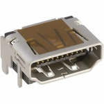 TE Connectivity Standard 19 Way Female Right Angle HDMI Connector