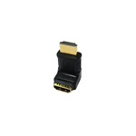 RS PRO Right Angle HDMI Adapter, Male HDMI to Female HDMI