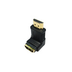 RS PRO Right Angle HDMI Adapter, Male HDMI to Female HDMI
