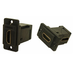 RS PRO 35 x 19 x 35.5 mm 19 Way Female Right Angle Feedthrough HDMI Connector