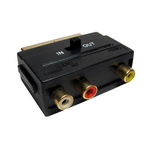 RS PRO A/V Connector Adapter, Male SCART to Female 3 x RCA