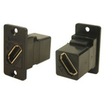 RS PRO 35.5 mm x 19 mm x 31 mm 1 Way Female to Female Feedthrough HDMI Connector 40 V ac