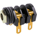 RS PRO Jack Socket 6.35 mm Panel Mount Jack Socket Socket 5A