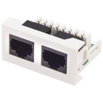 RS PRO 2 Way Cat6e, IDC Faceplate