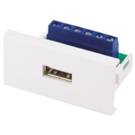 RS PRO Single Gang 1 Way Female USB 2.0 Faceplate
