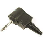 RS PRO Jack Connector 6.35 mm Cable Mount Stereo Plug, 3Pole