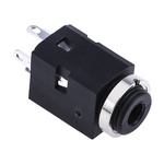 RS PRO Jack Connector 3.5 mm Panel Mount Stereo Socket, 3Pole